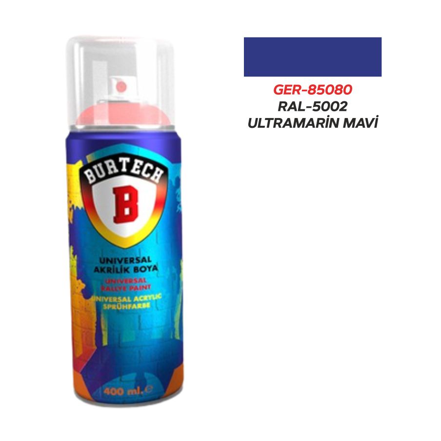 BURTECH ÜNIVERSAL RAL-5002 ULTRAMARIN MAVI SPREY BOYA 400 ml.